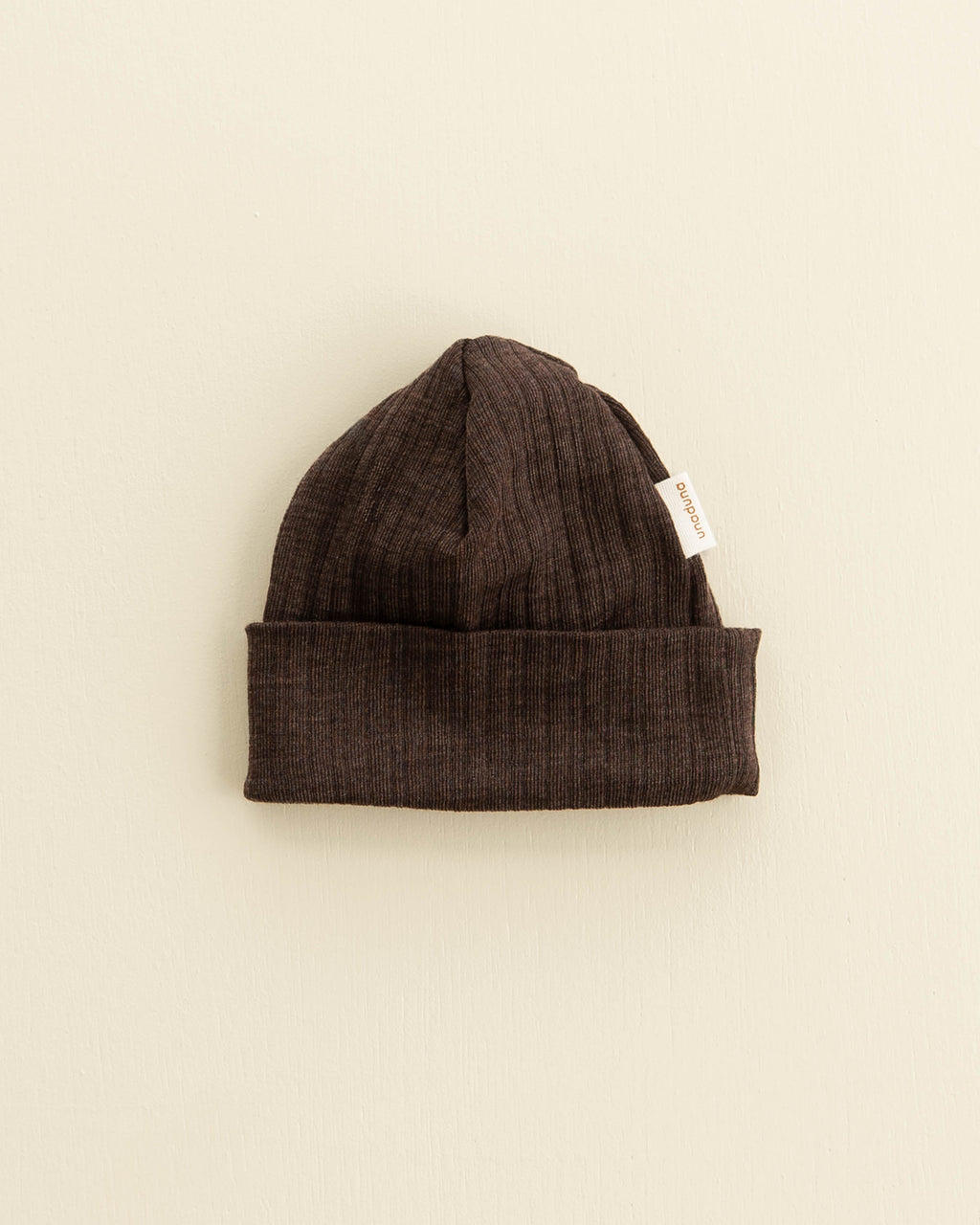 Beanie Rippe Wolle/Seide - cocoa