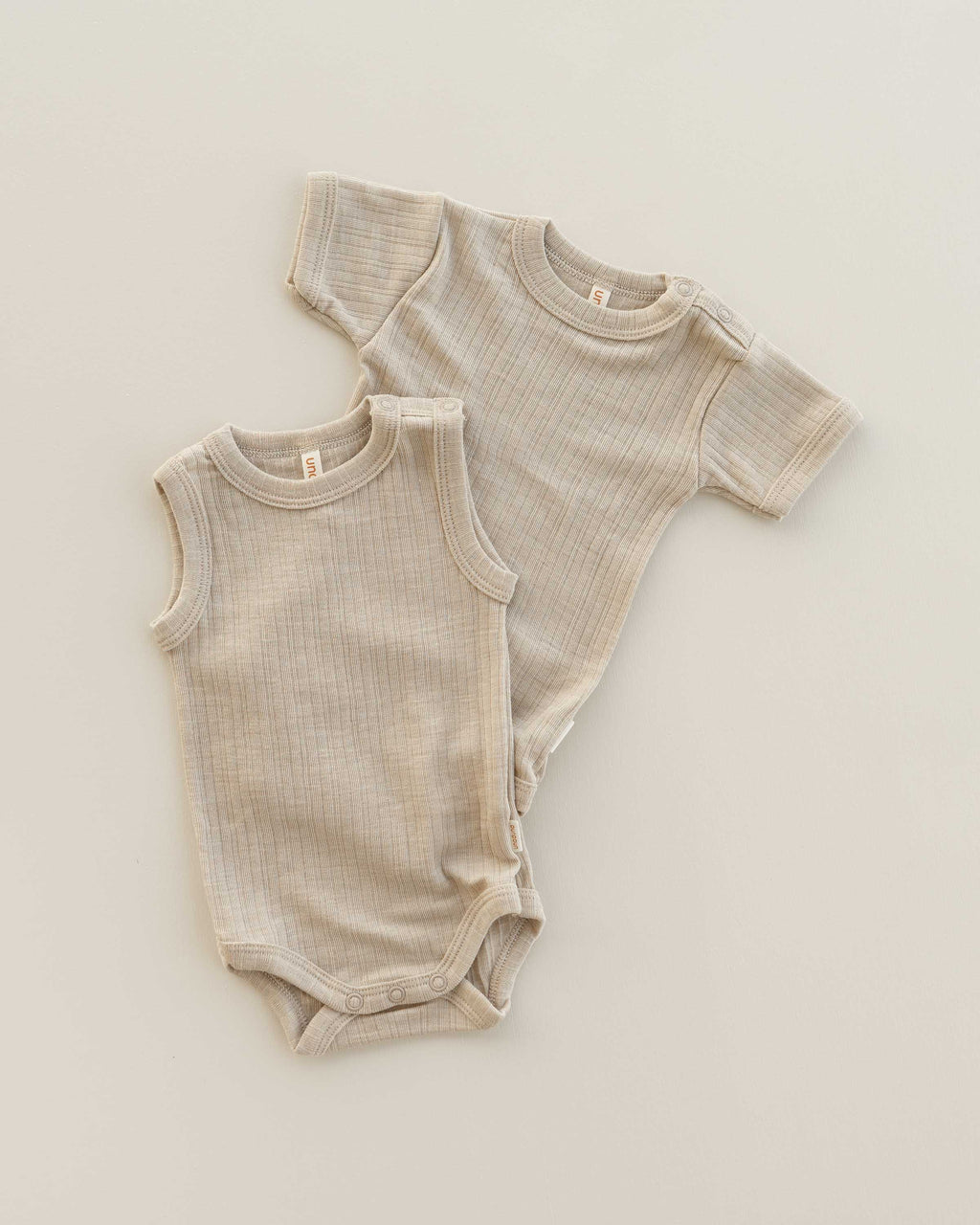 Body short sleeves rib wool/silk - maca
