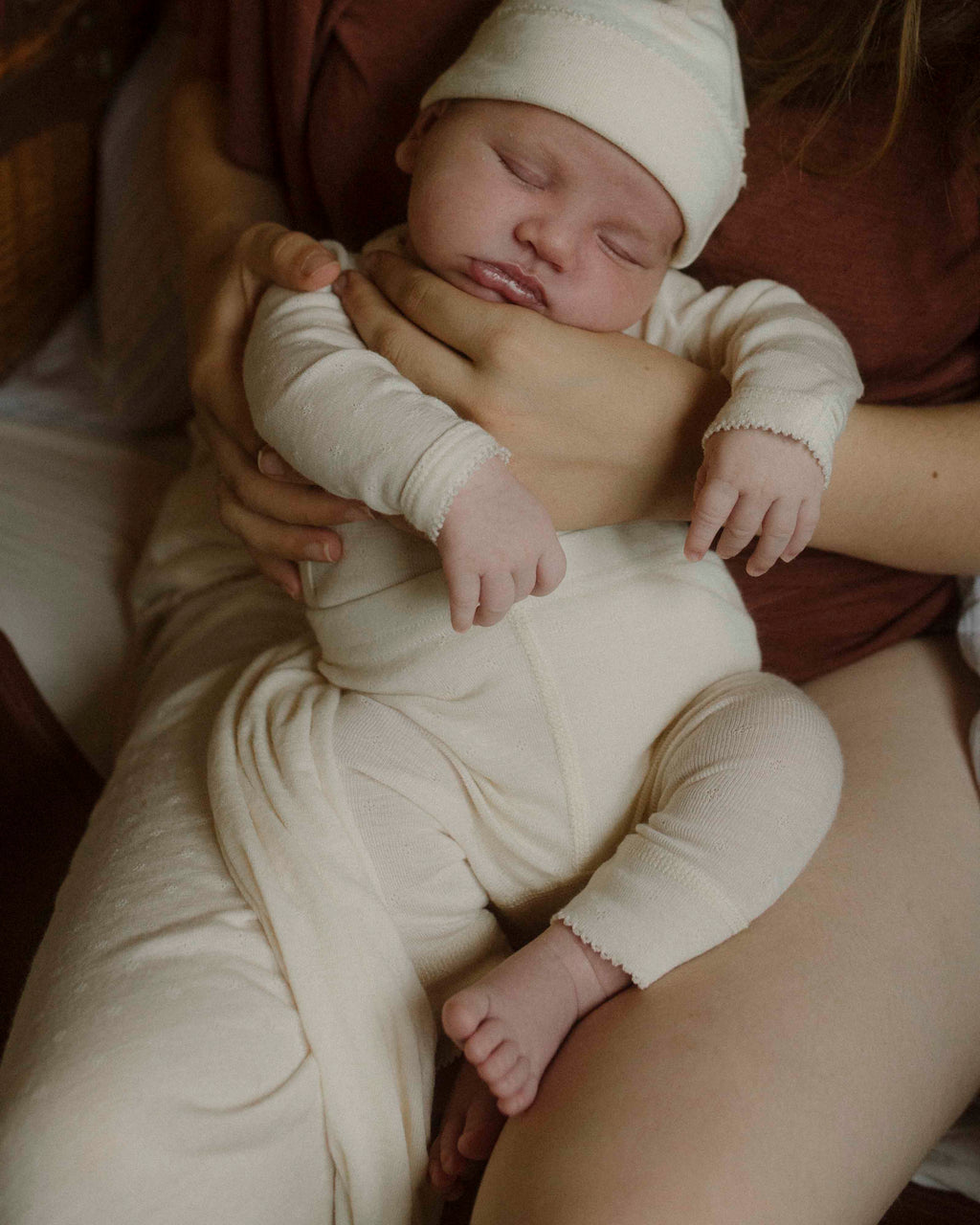 Baby leggings pointelle wool/silk - munkki