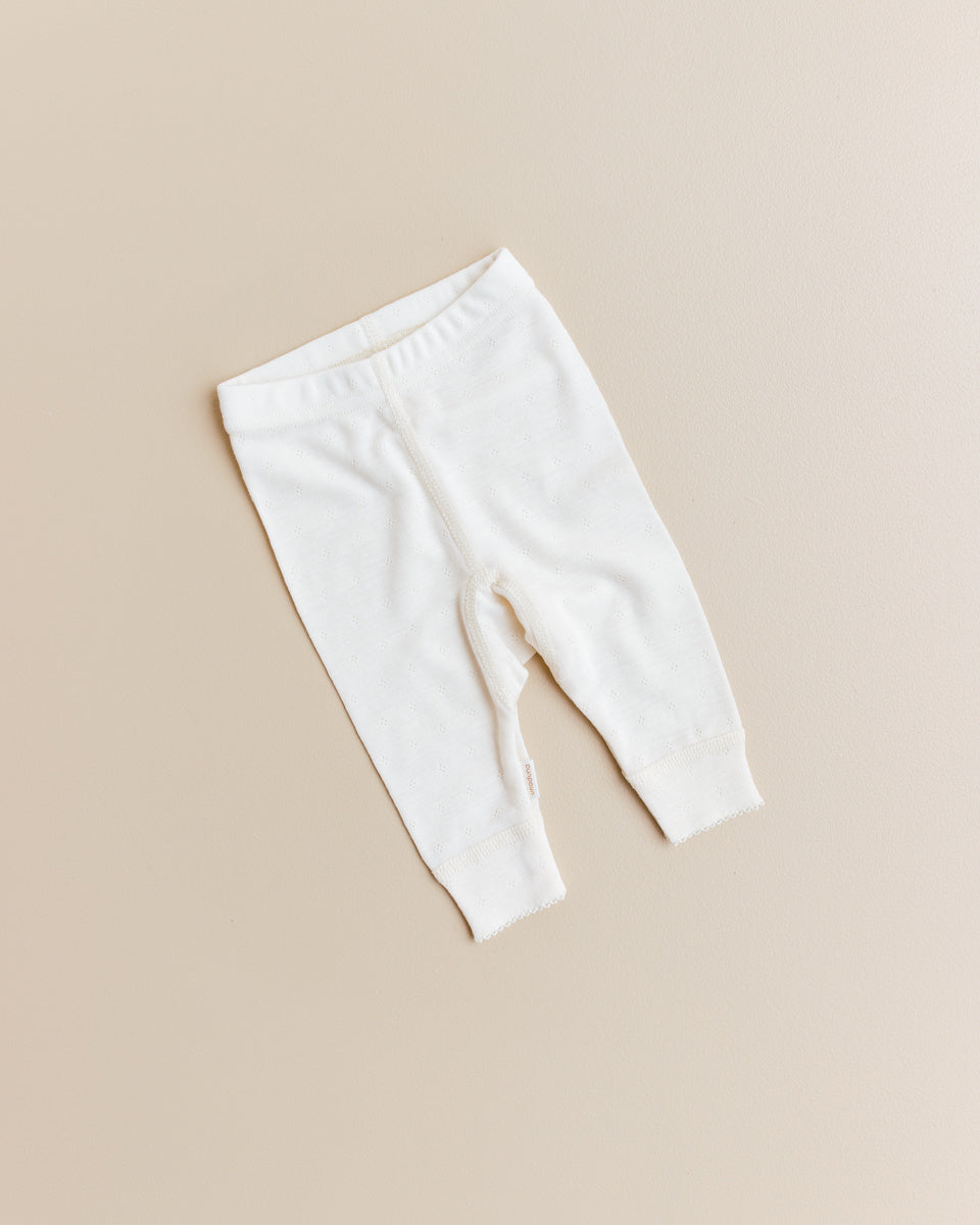 Baby leggings pointelle wool:silk - munkki 2