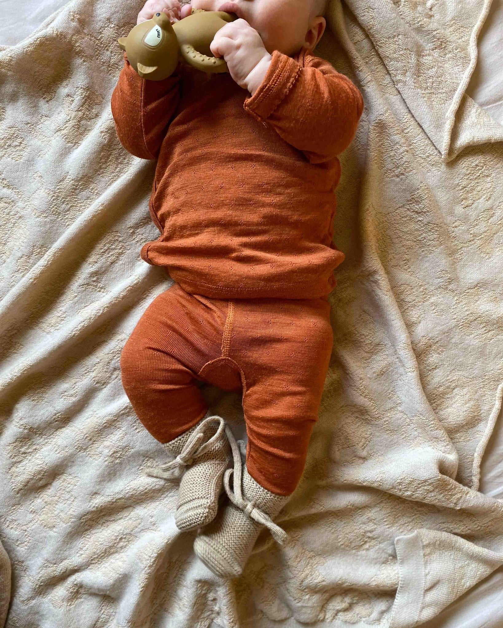 Unaduna baby leggings pointelle