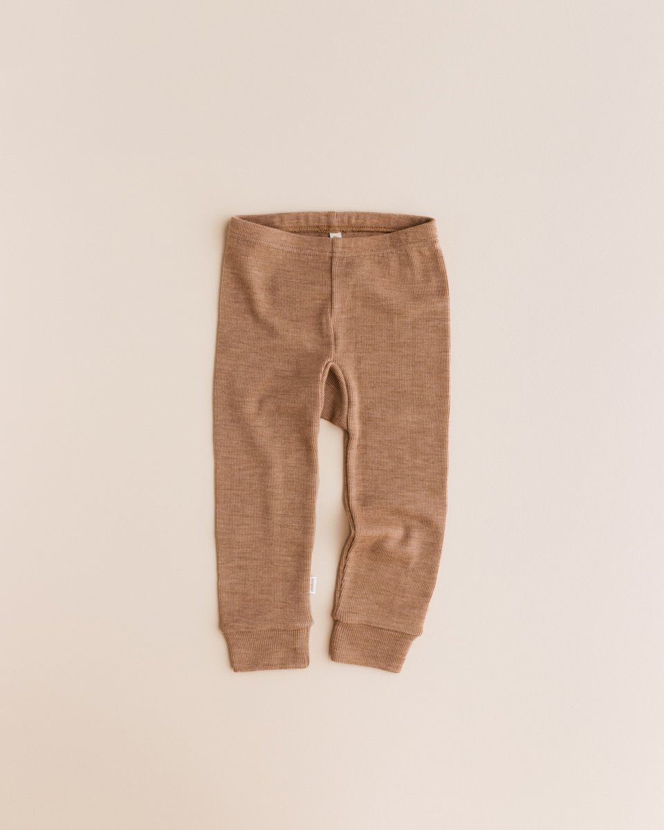 Unaduna babylegging wol semla beige tiny rib