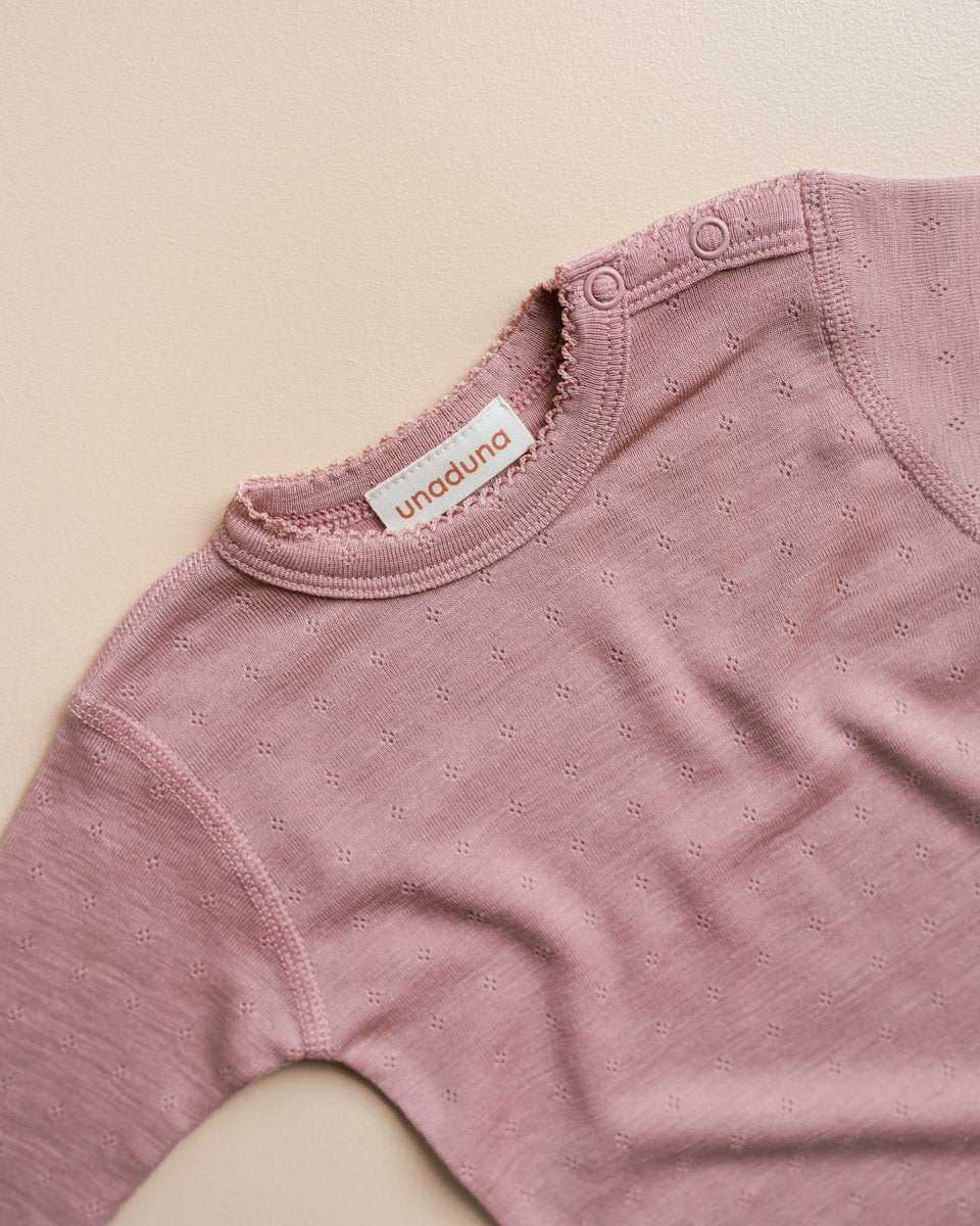 unaduna body wool silk cameo rose