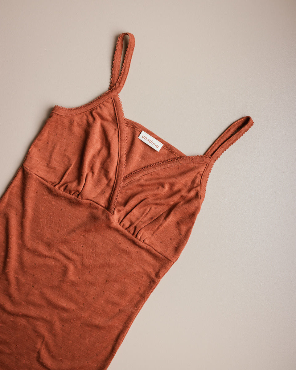 unaduna chemise pointelle wool silk umbre