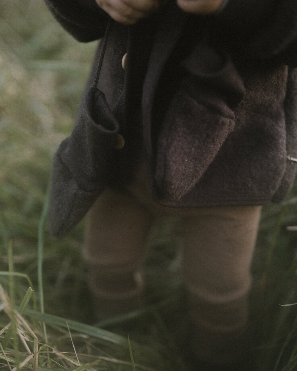 Wanten van wol-fleece - cocoa Ziloen©